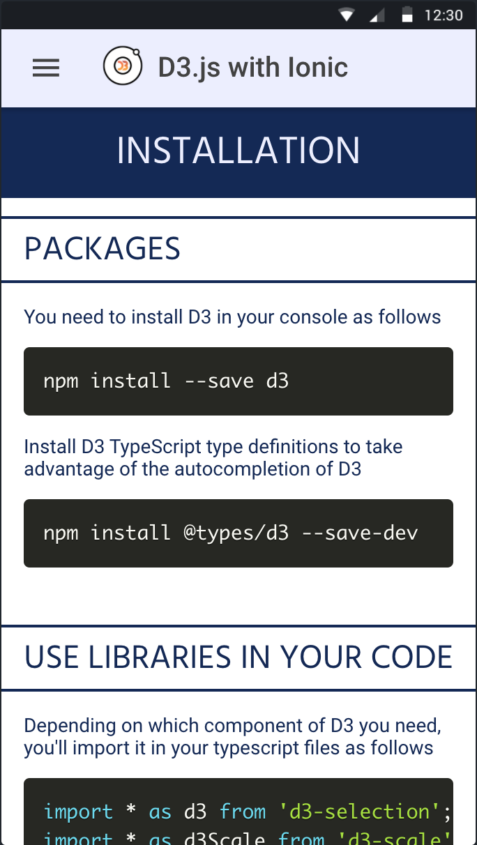 D3.js Ionic gallery image