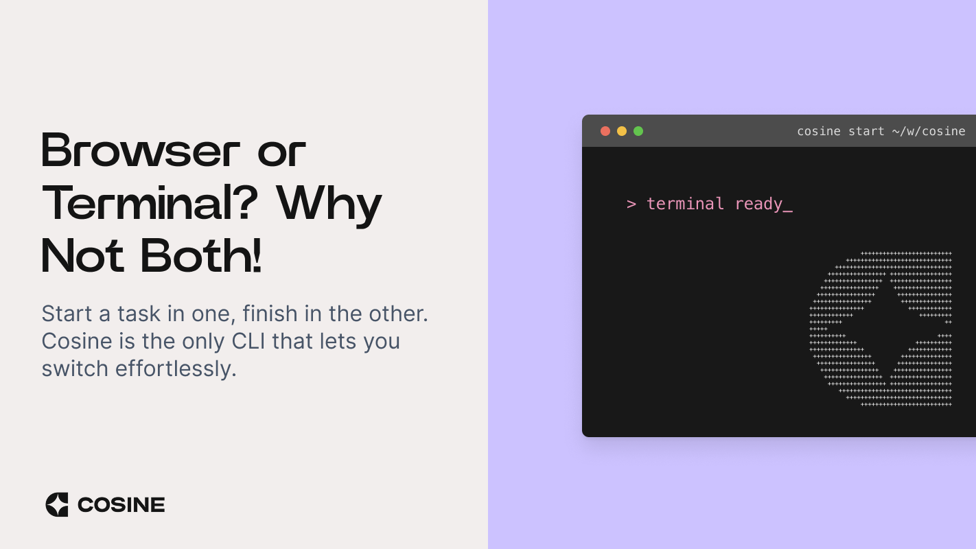 Косинус CLI - Право программирования AI непосредственно в вашем терминале медиа 4