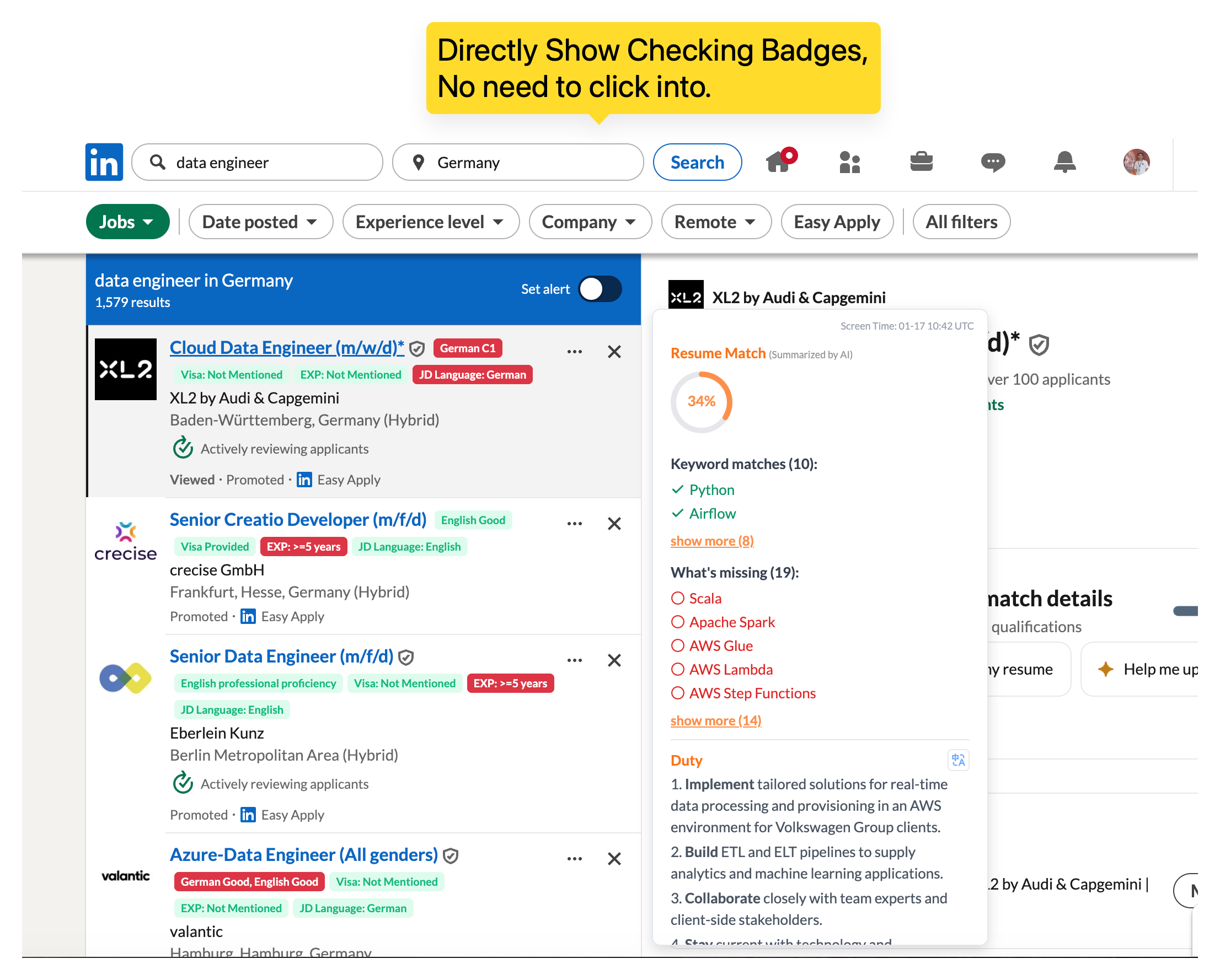 GoldenSeeker - Screenshot 2 showing product features and functionality