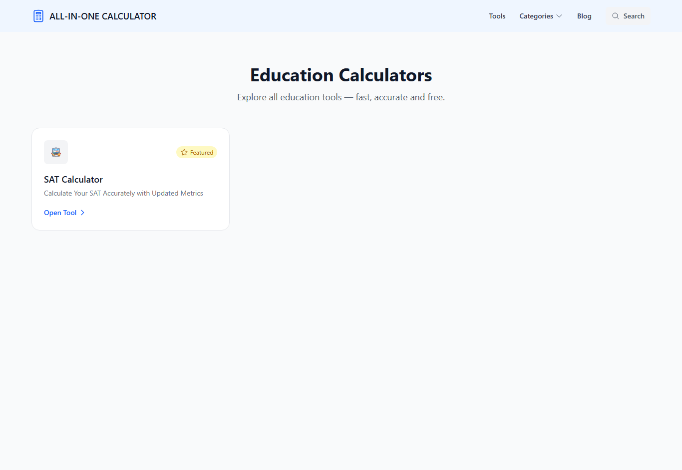 All In One Calculator - Screenshot 3 showing product features and functionality