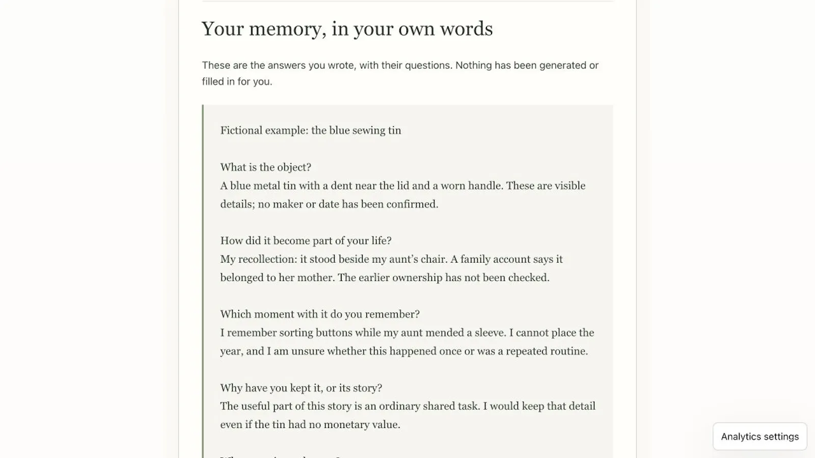 MemoirWell screenshot 2