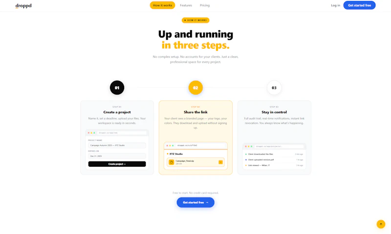 droppd — professional file sharing screenshot 2