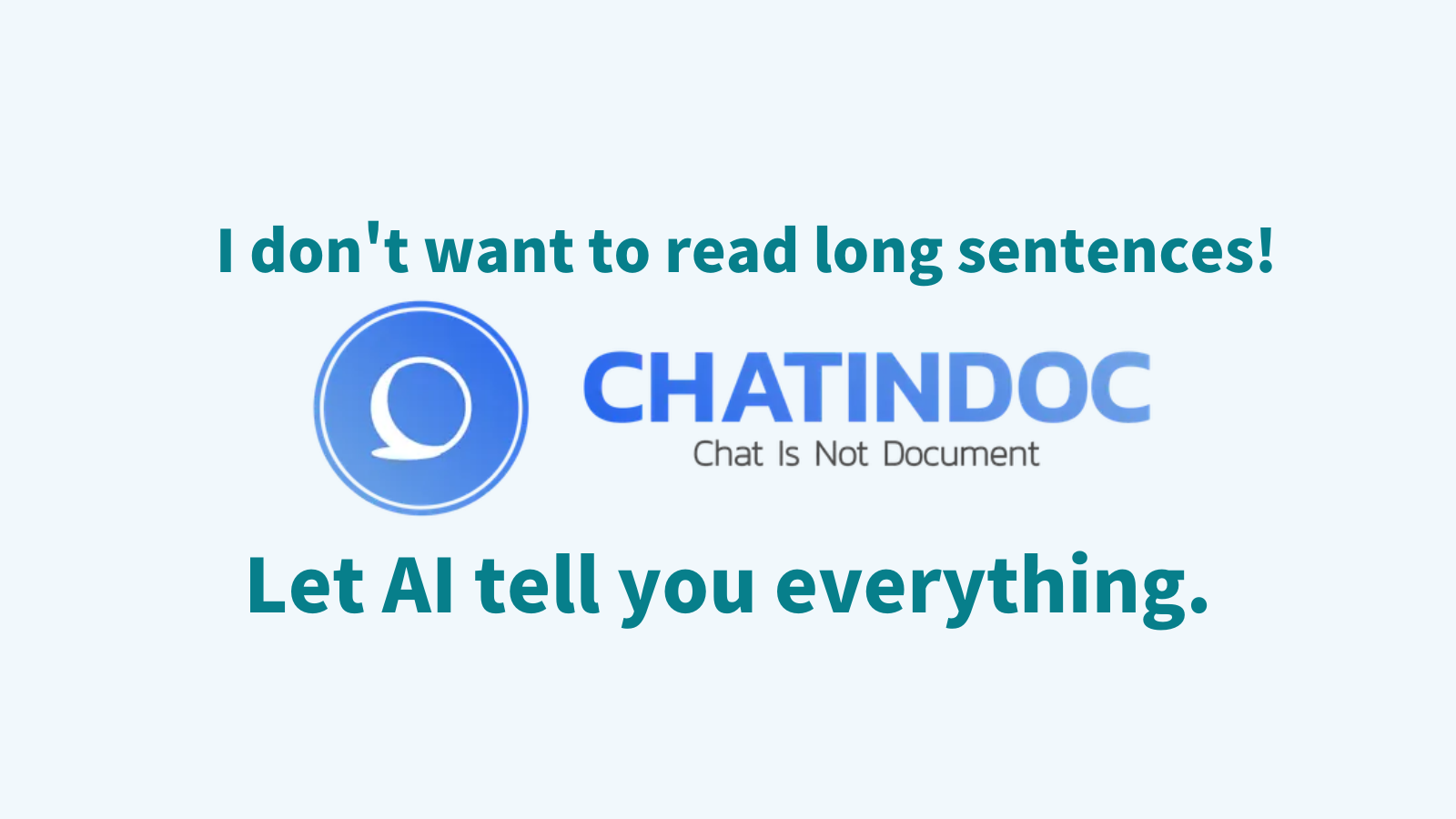 Chatindoc - ИИ знает все это, больше не более длительных предложений медиа 1