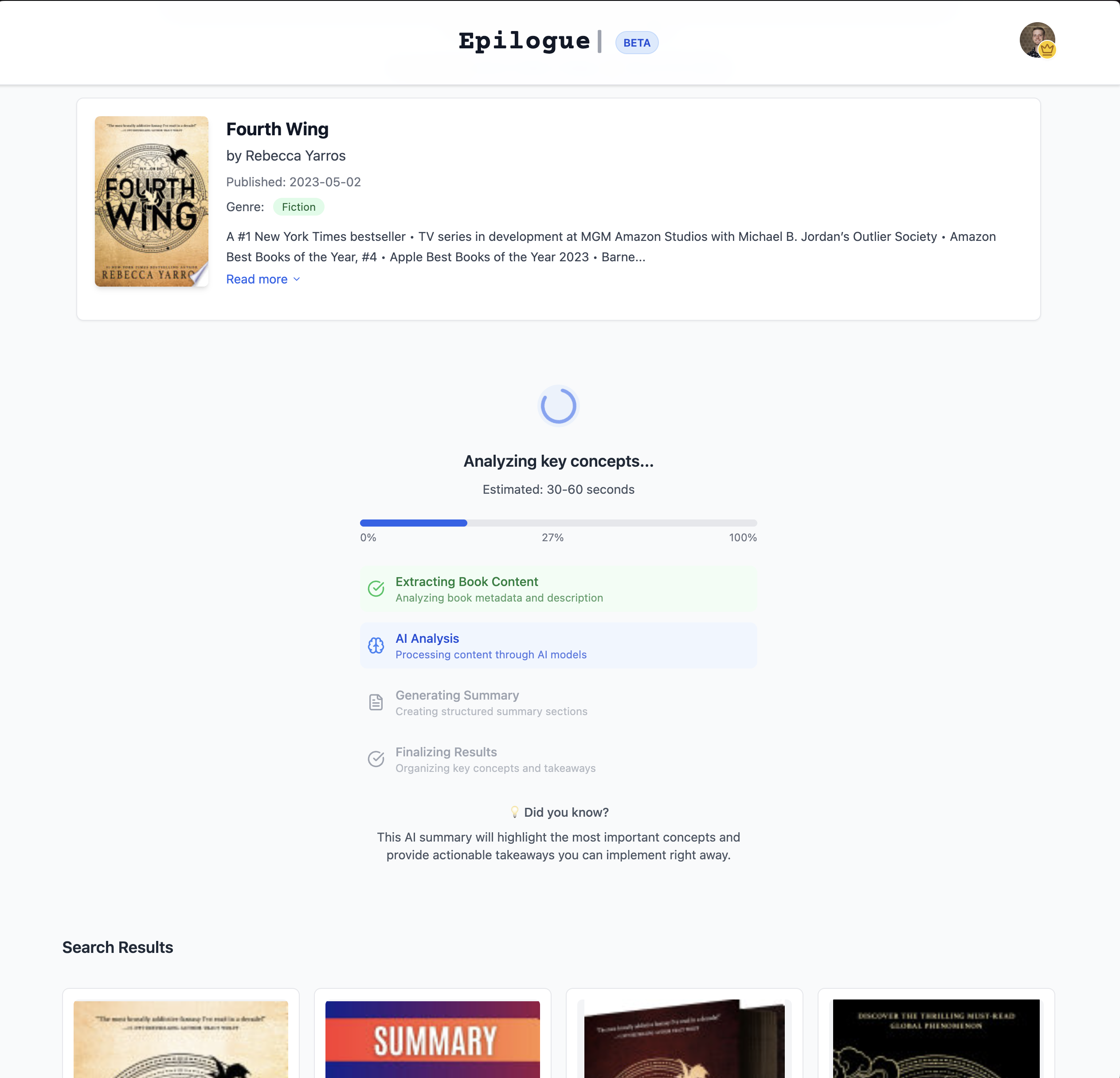 Média Épilogue - Résumés de livres propulsés par l'IA 4