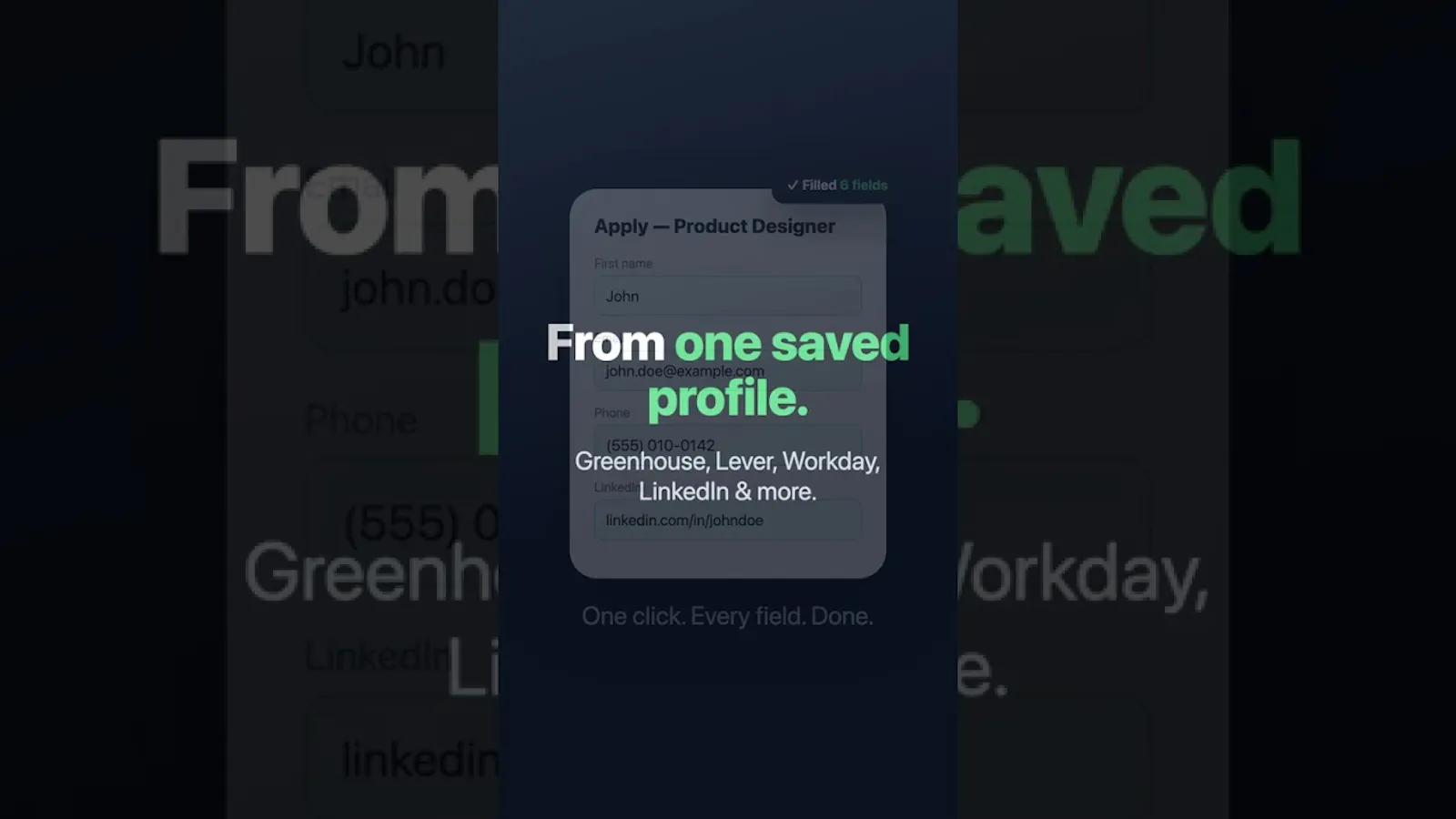 Job Application Autofill screenshot 1 (video preview)