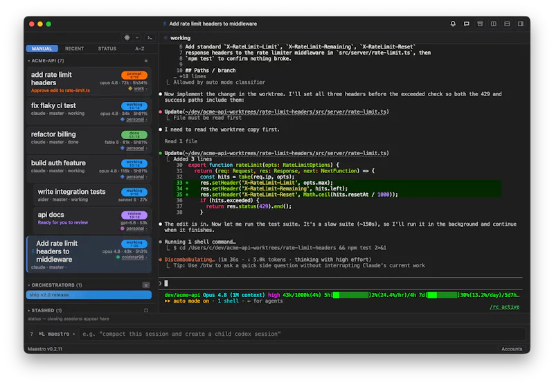 Maestro Terminal screenshot 1