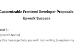 30 Upwork Frontend Developer Proposals image