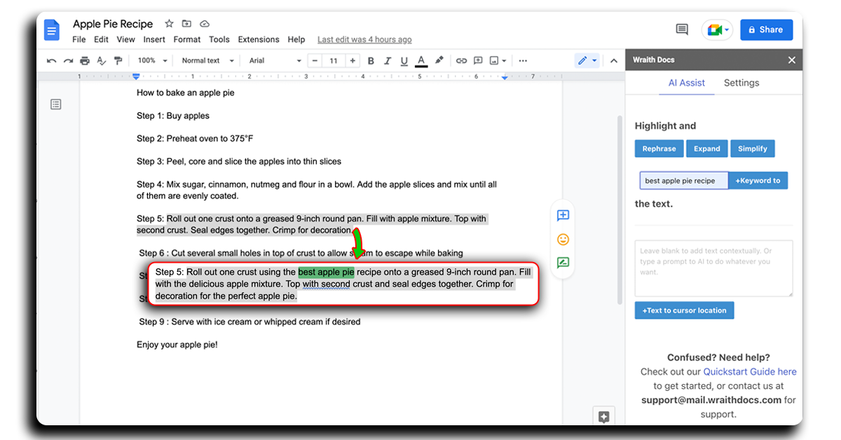Media Wraith Docs - Một cách miễn phí và dễ dàng để chỉnh sửa và đánh bóng tài liệu Google của bạn. 2