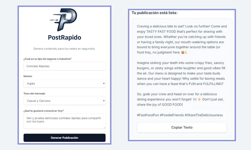 PostRapido screenshot 4