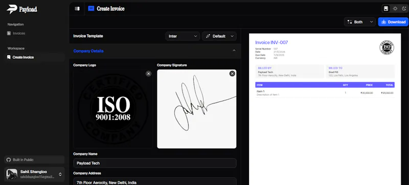Payload screenshot 2