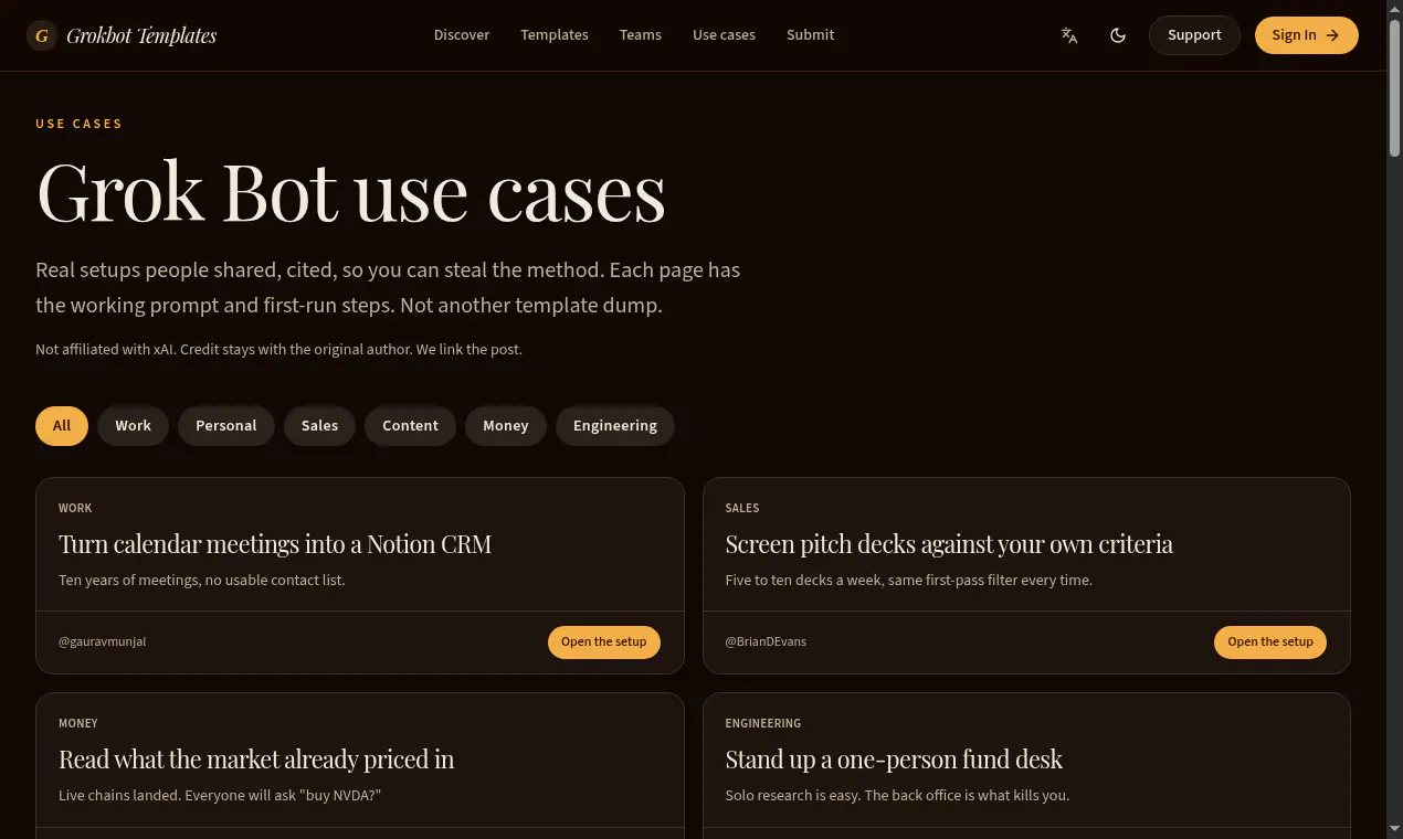 Grok Bot Templates gallery image