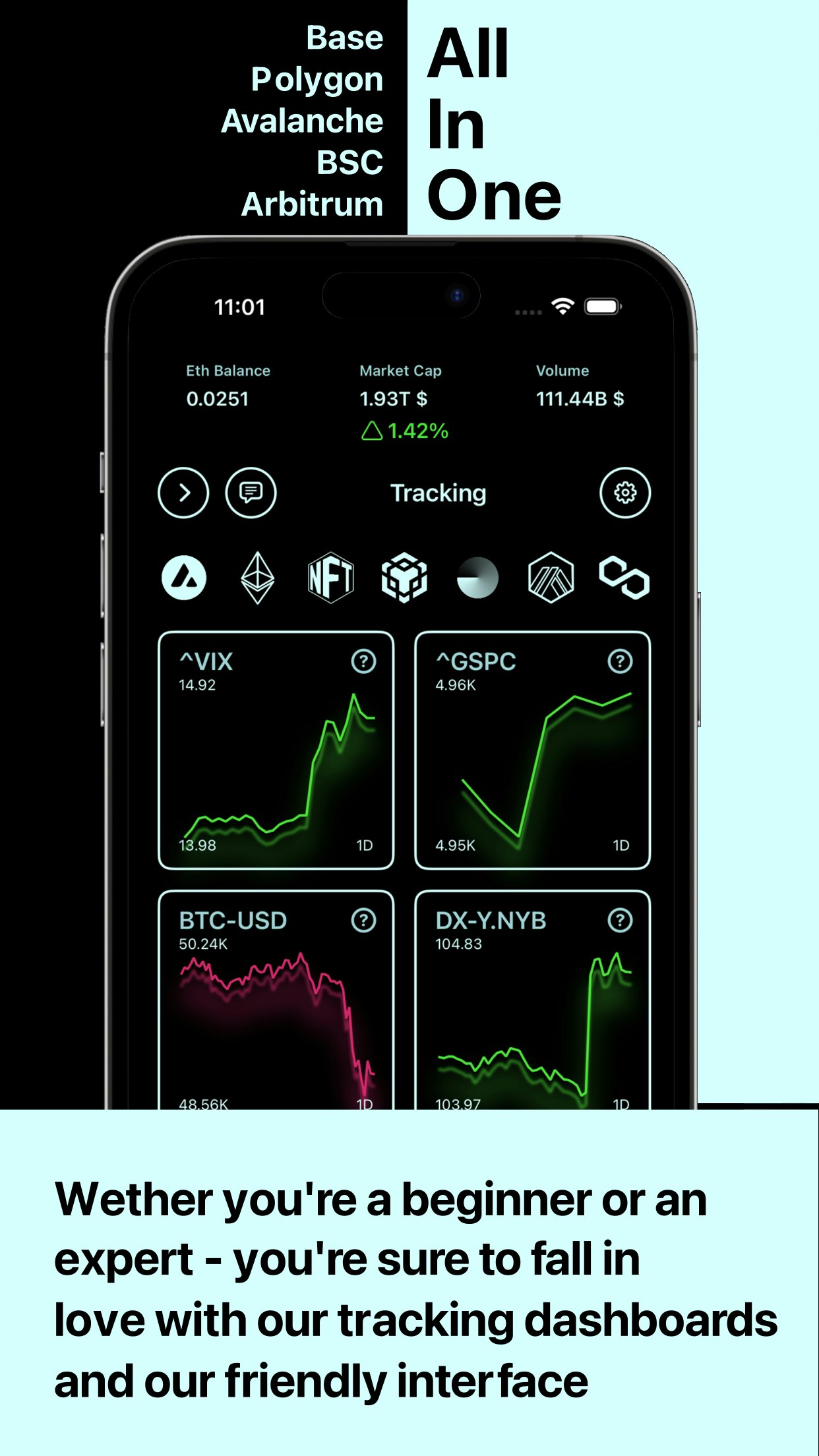 Платформы Cayenne: Web3 на iOS - Cayenne - это простой инструмент отслеживания для Web3, Crypto и NFTS медиа 1