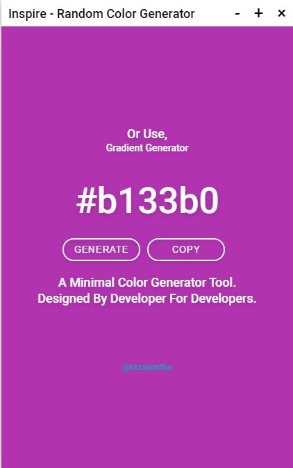 Minimal Color & Gradient Generator Tool gallery image