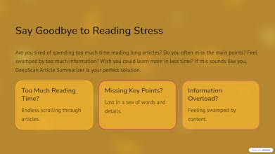 DeepScan Article Summarizer AI Extension gallery image
