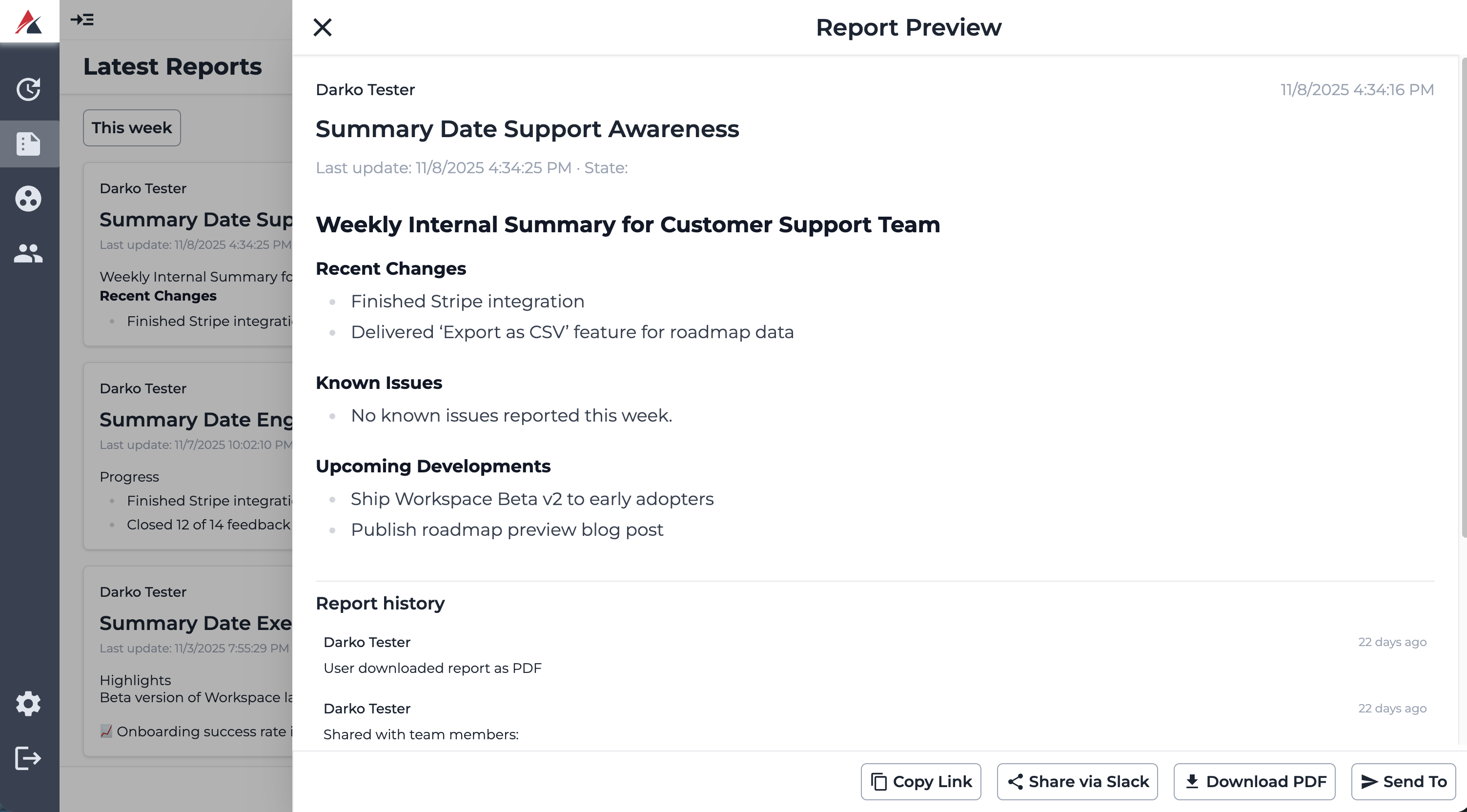 AwiFin - effortless reports and updates - Main product screenshot demonstrating key features and user interface