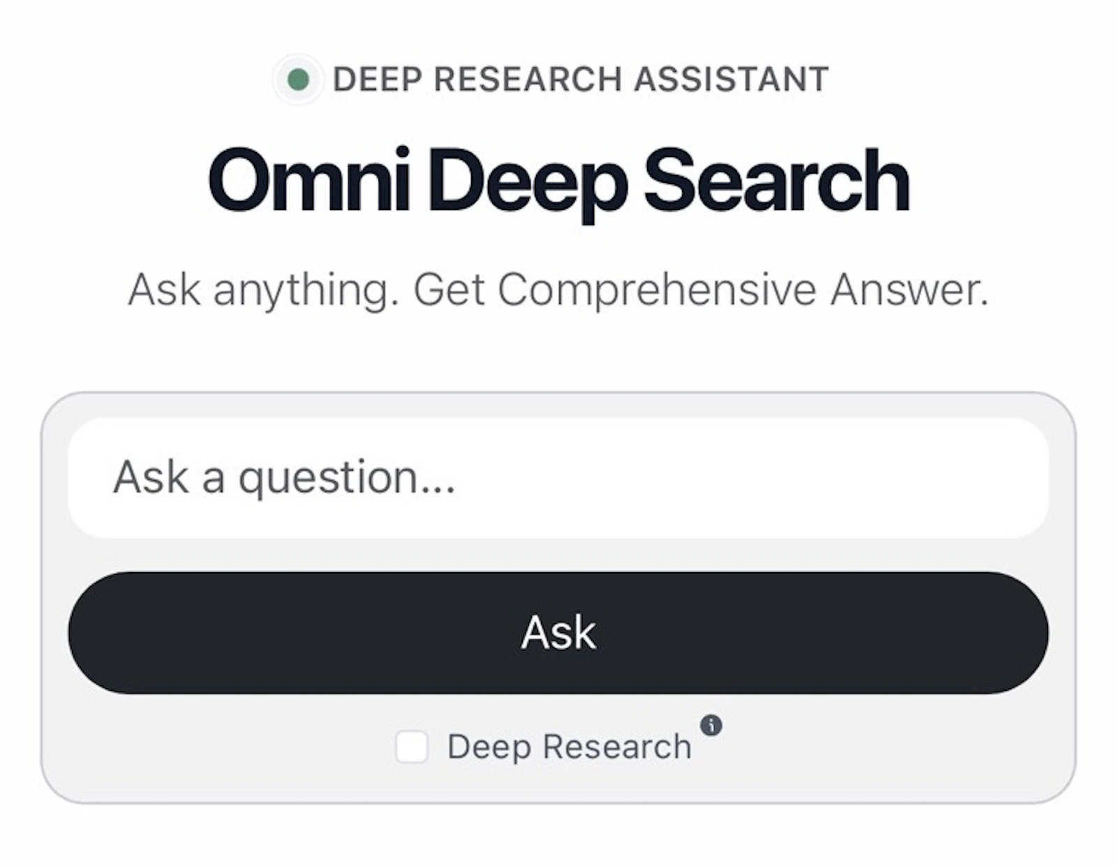 OmniDeepSearch screenshot 1