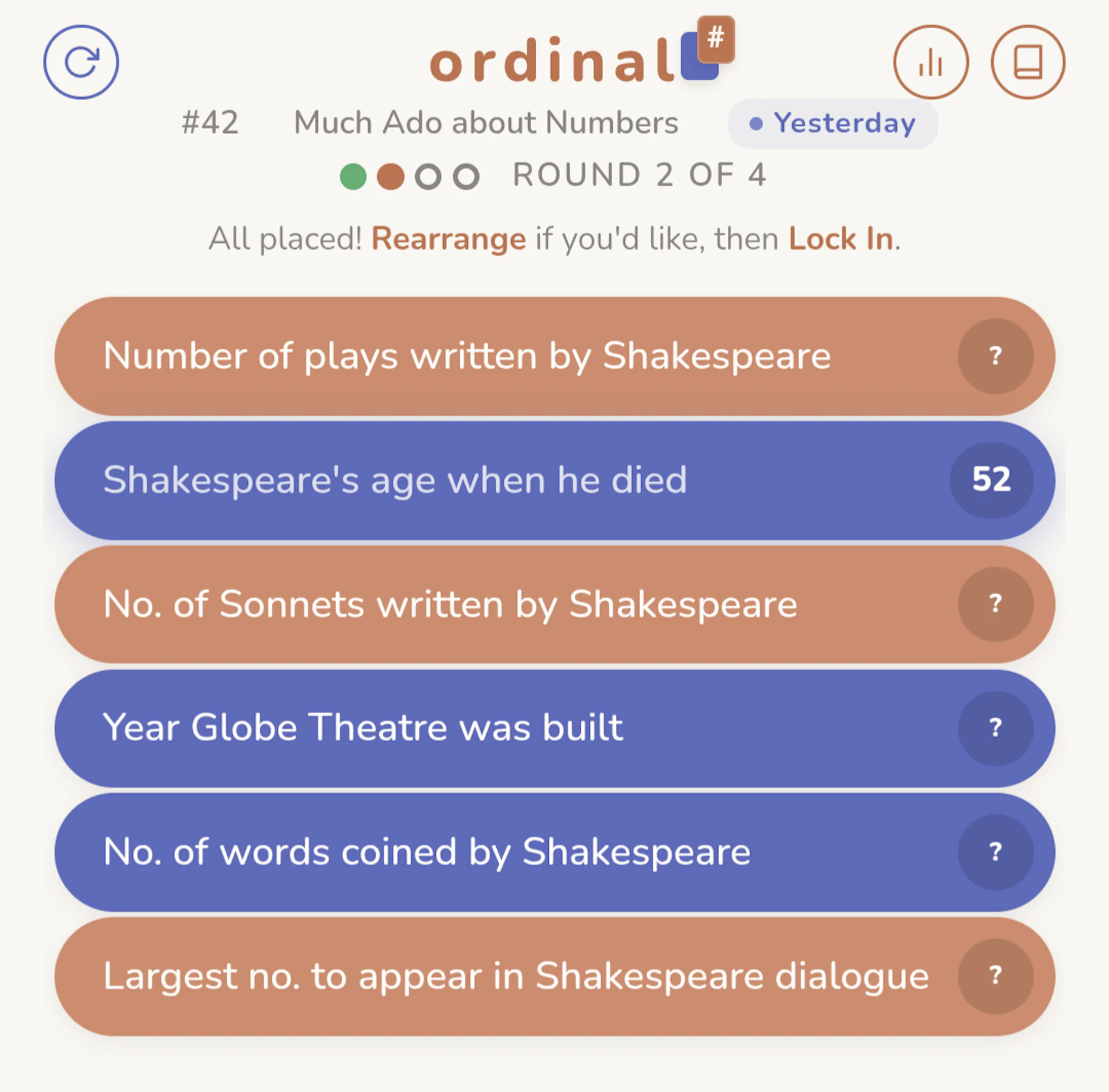 Ordinal — Daily Number Puzzle screenshot 1
