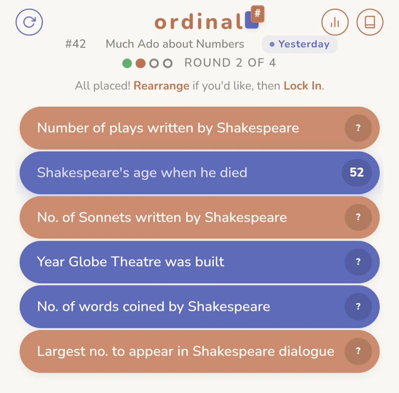 Ordinal — Daily Number Puzzle screenshot 1
