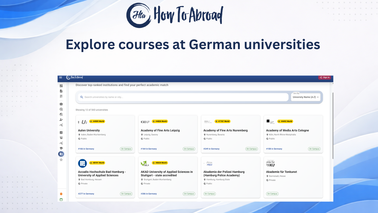 HowToAbroad: Application Tracker gallery image