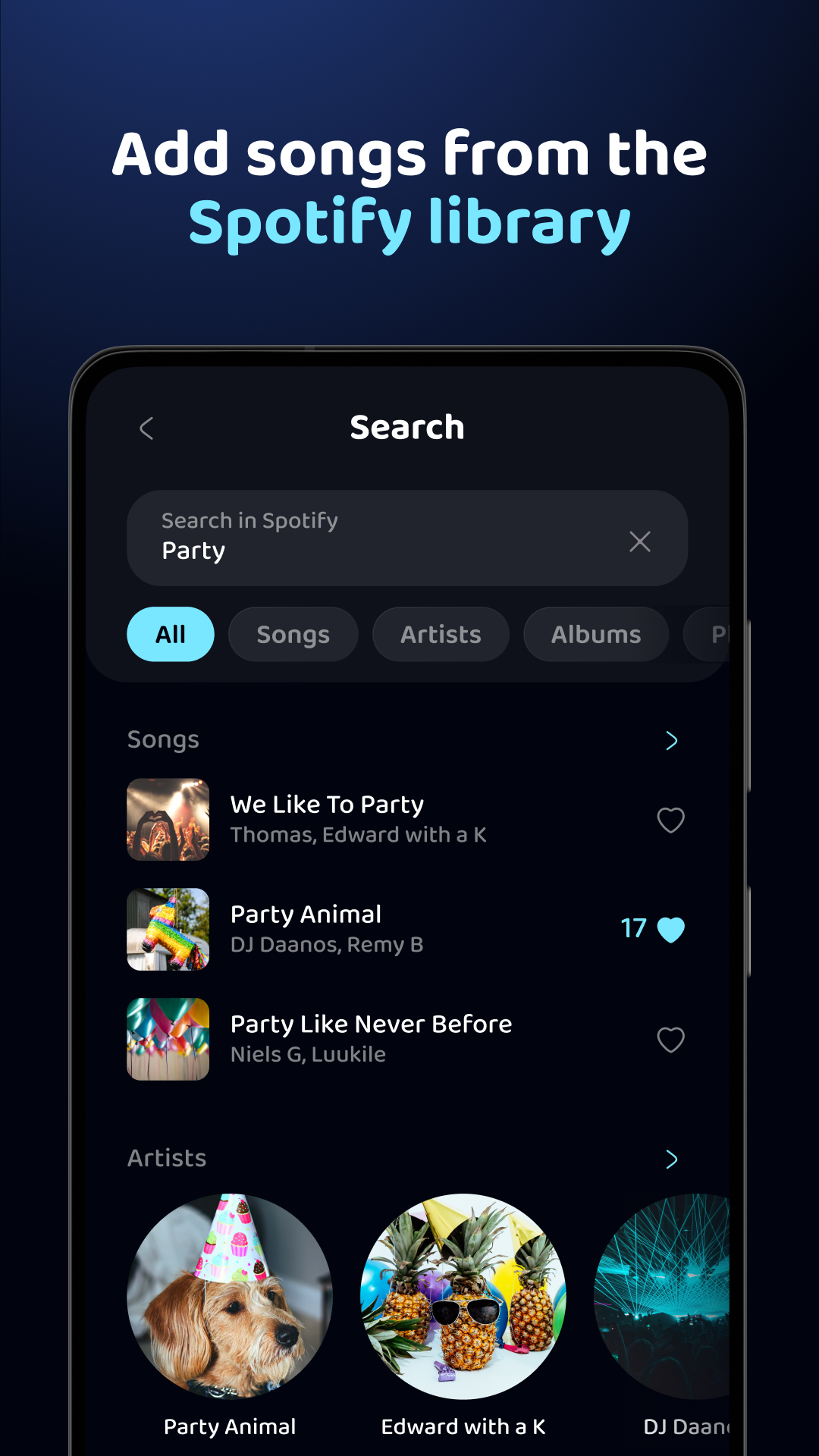 사랑스러운 - 친구들과 공유 Spotify 대기열 미디어 2