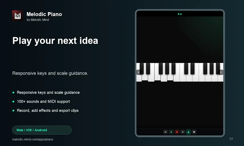 Melodic Piano screenshot 1