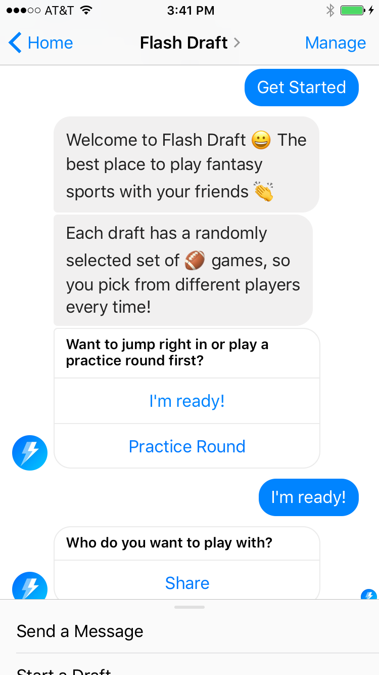 Flash Draft on Facebook Messenger gallery image