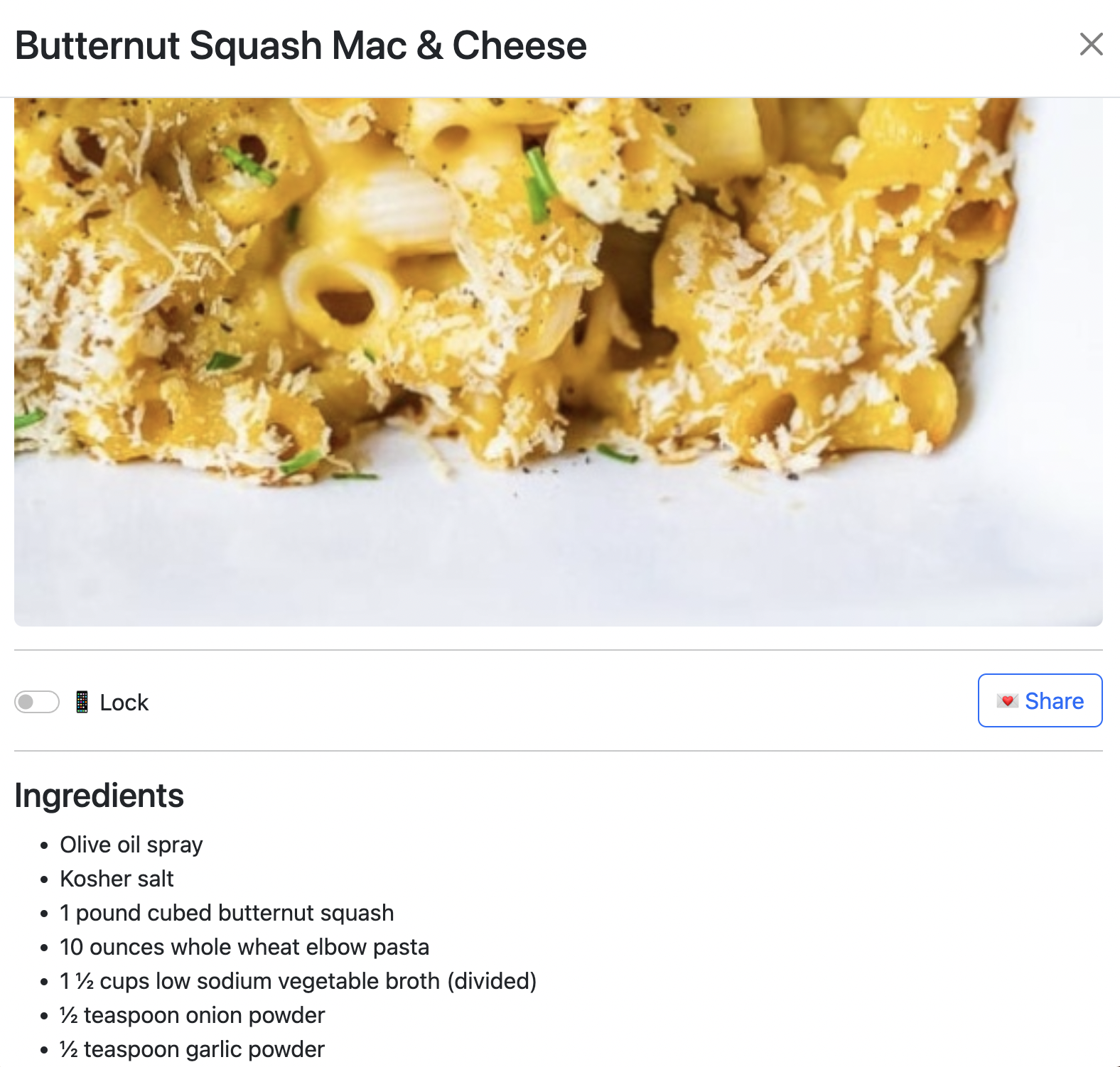 JustMy.Recipes - オンラインレシピをクリーンアップしてキュレートします。メディア1