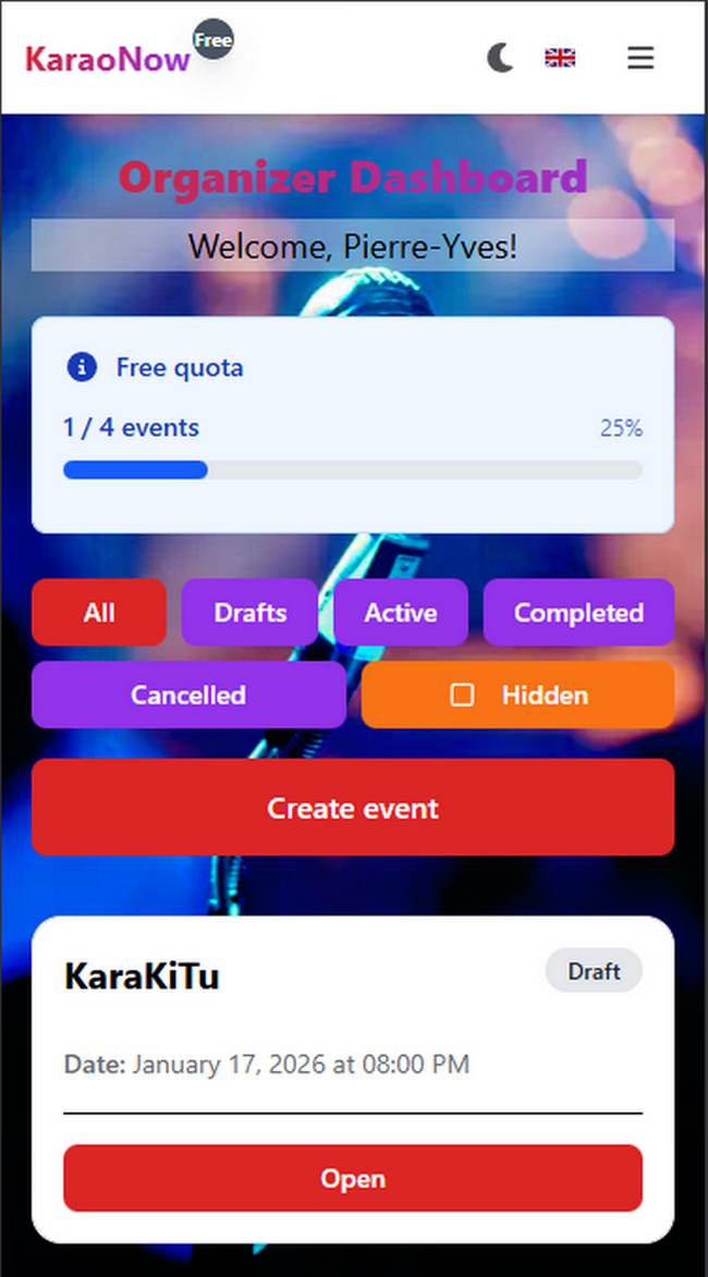 KaraoNow - Screenshot 2 showing product features and functionality