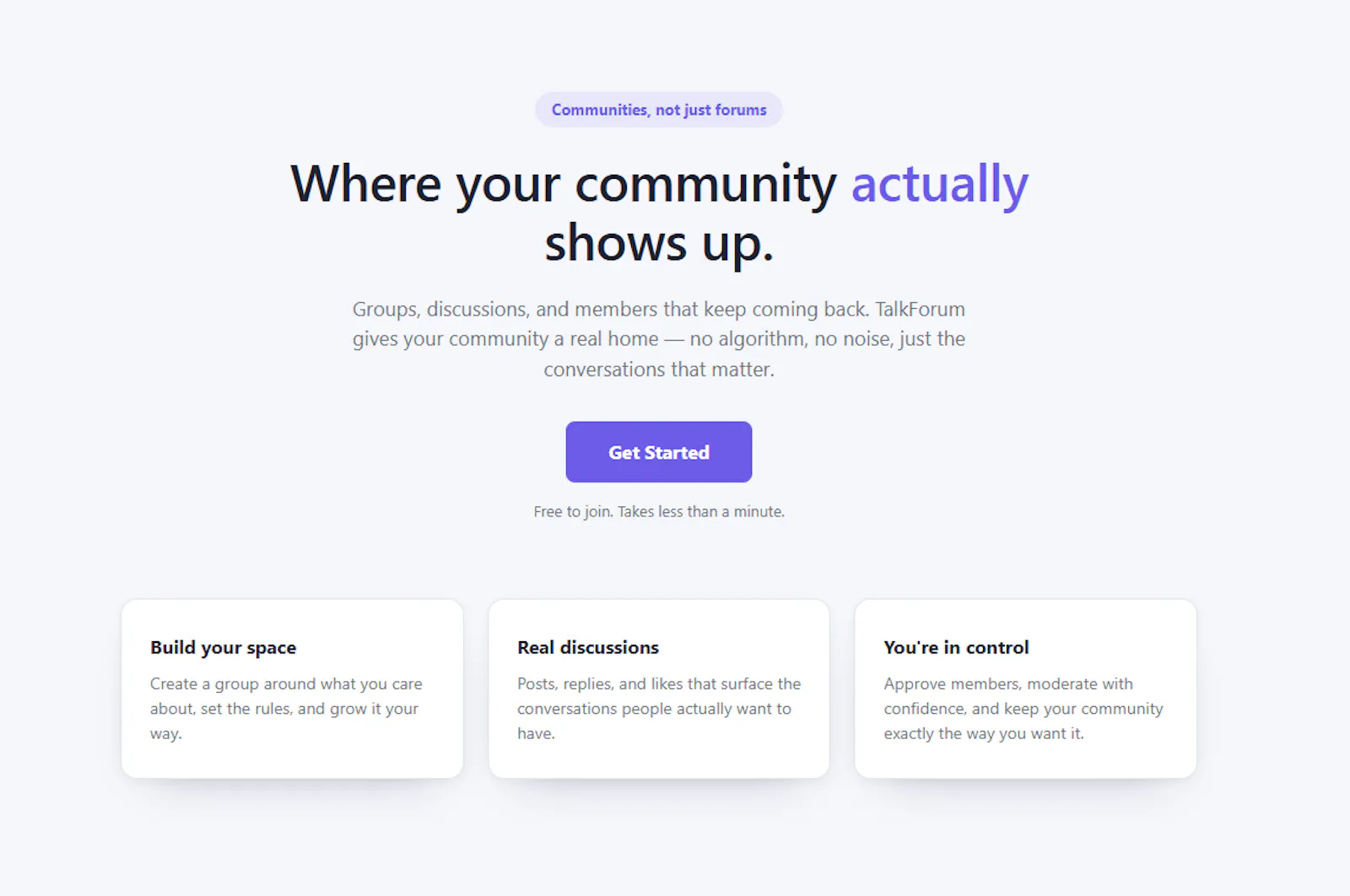 TalkForum screenshot 1
