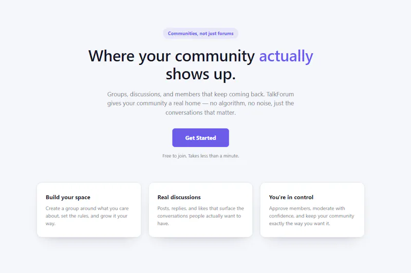 TalkForum screenshot 1