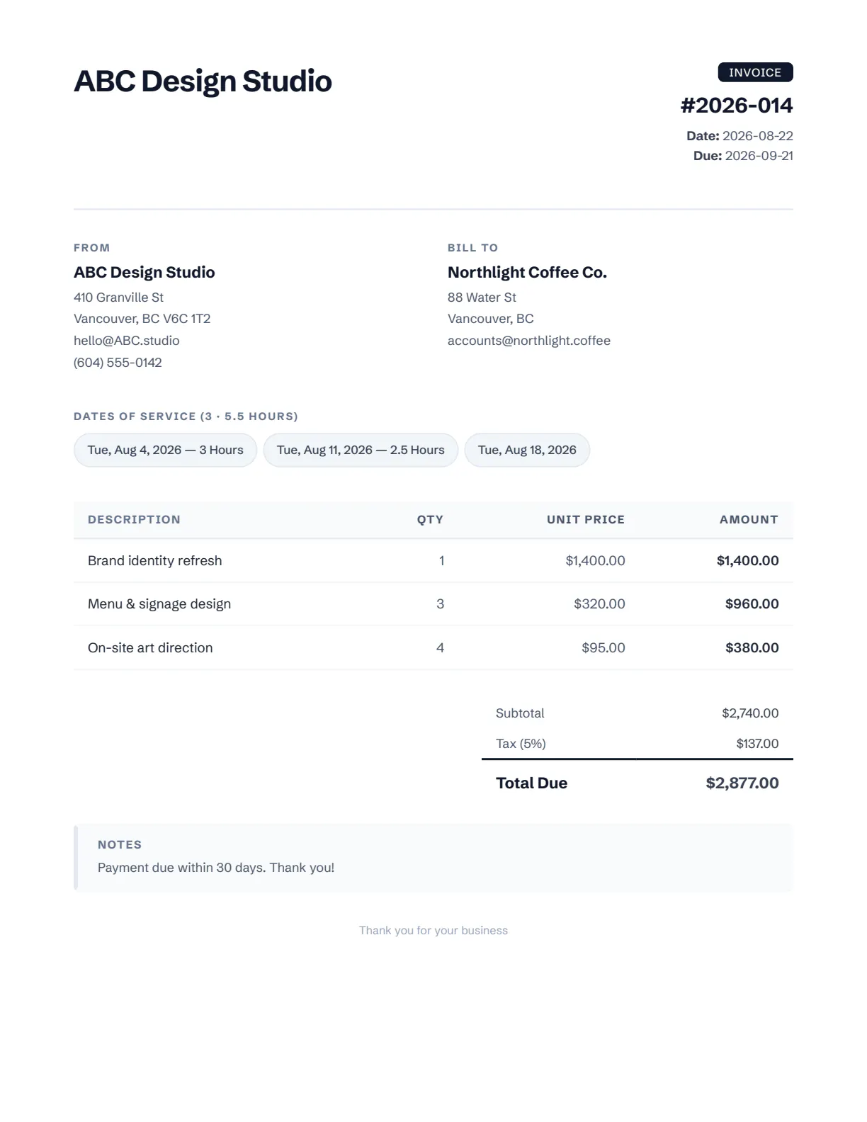 Auto Invoice Generator gallery image