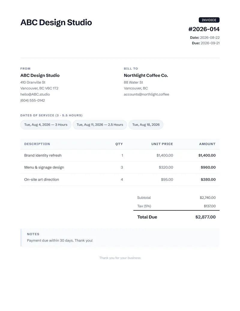 Auto Invoice Generator screenshot 3