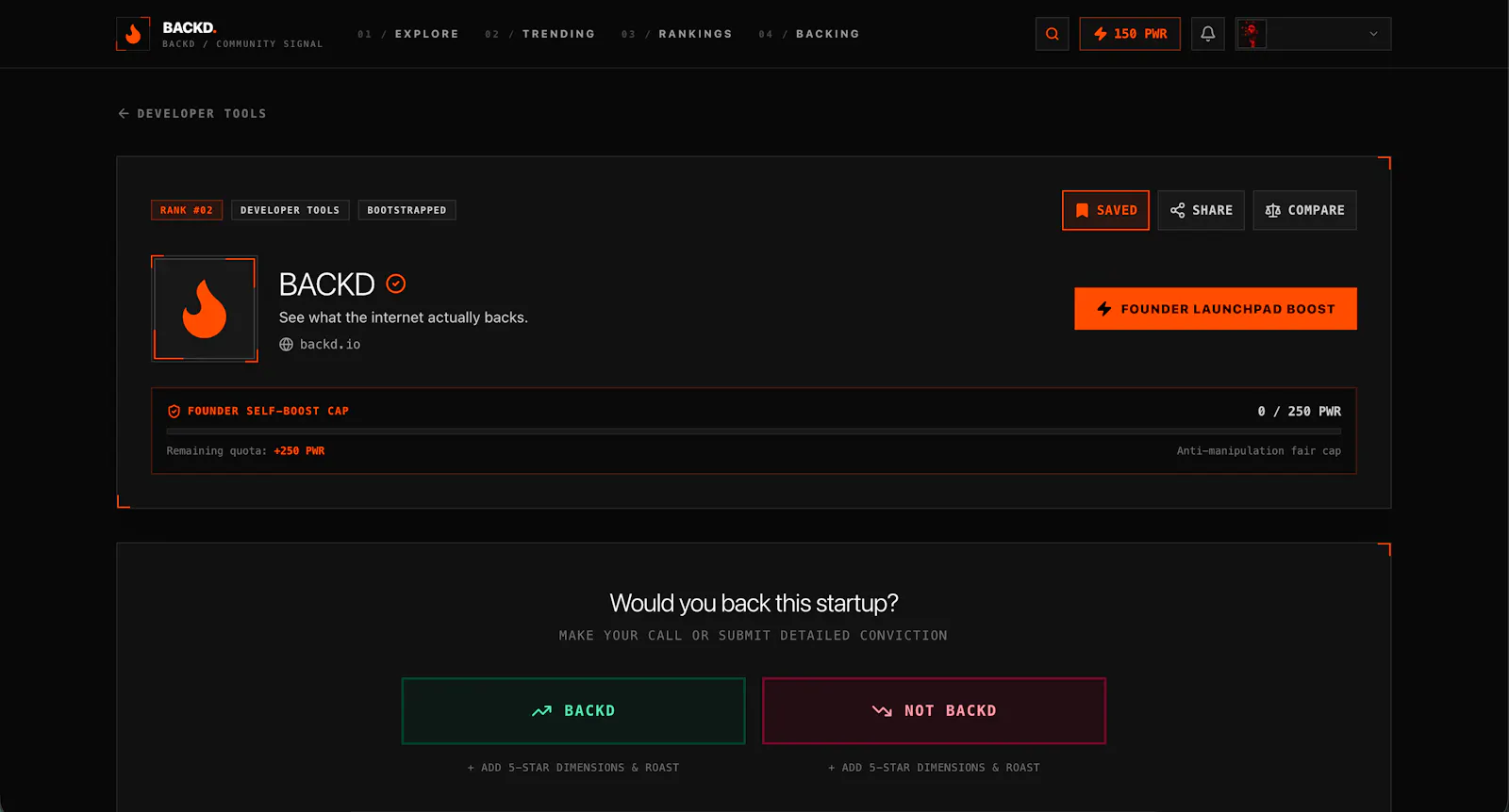 BACKD.io screenshot 2