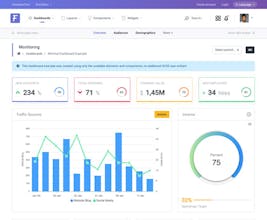 Fiori - Clean Horizontal Bootstrap 4 Dashboard gallery image
