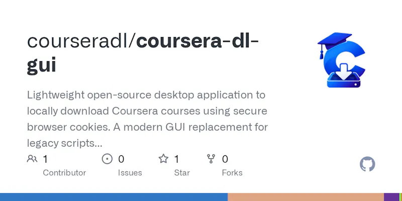 Coursera DL GUI screenshot 1