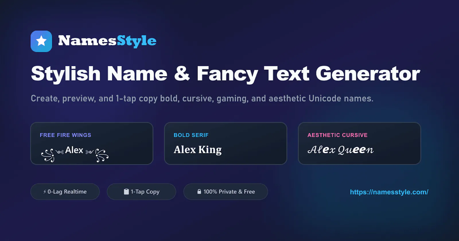 NamesStyle Generator screenshot 1