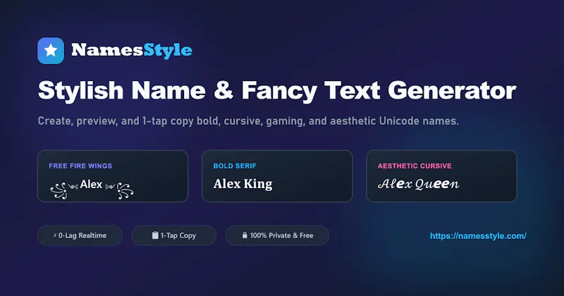 NamesStyle Generator screenshot 1