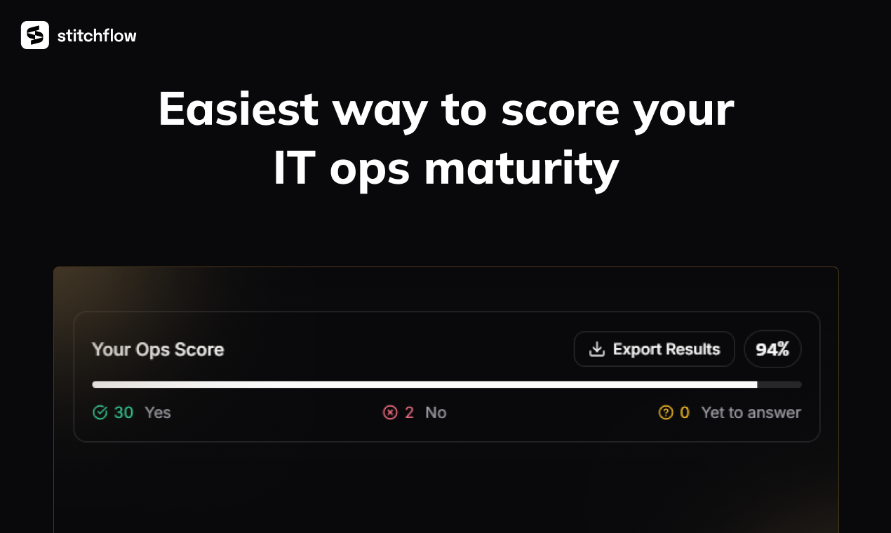 OPS Report Card: nagebouwd door Stitchflow - 32 vragen om uw IT -bewerkingen te benchmarken media 5