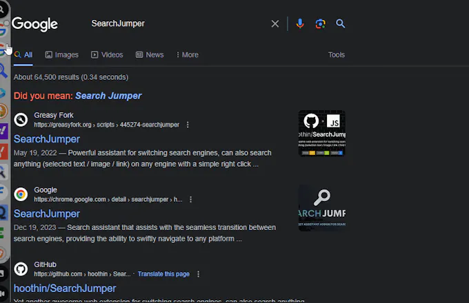 SearchJumper extension gallery image