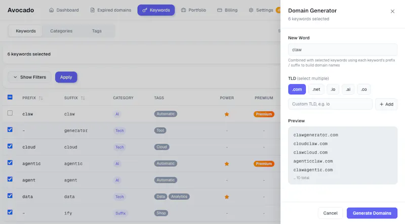 Avocado Domains screenshot 2
