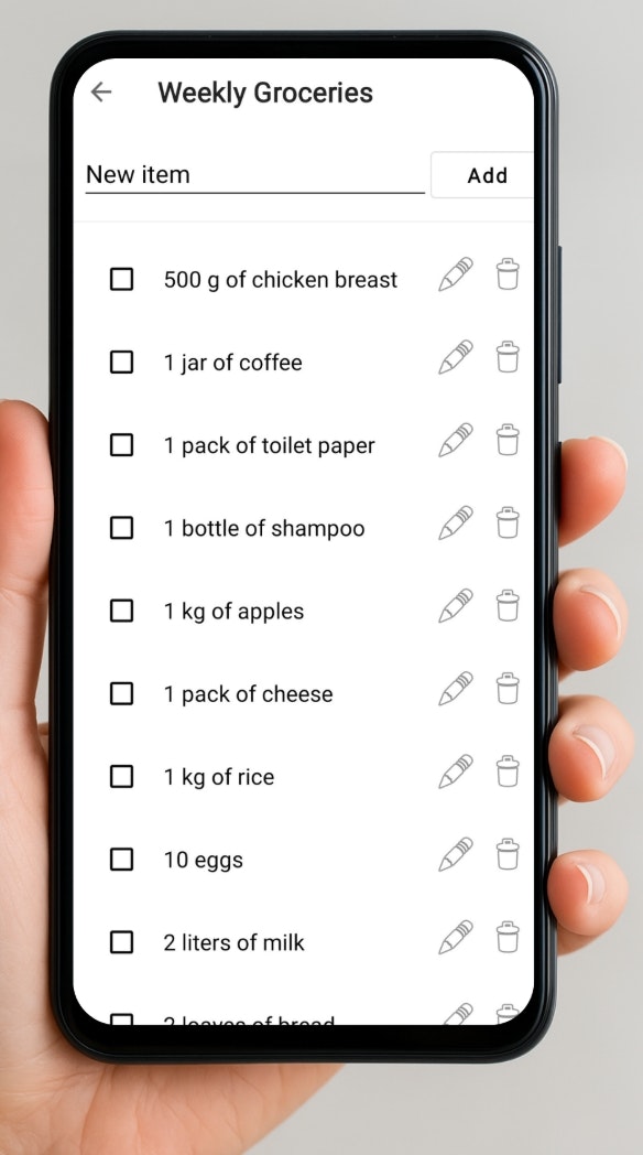 Simple Shopping List SD - Screenshot 2 showing product features and functionality