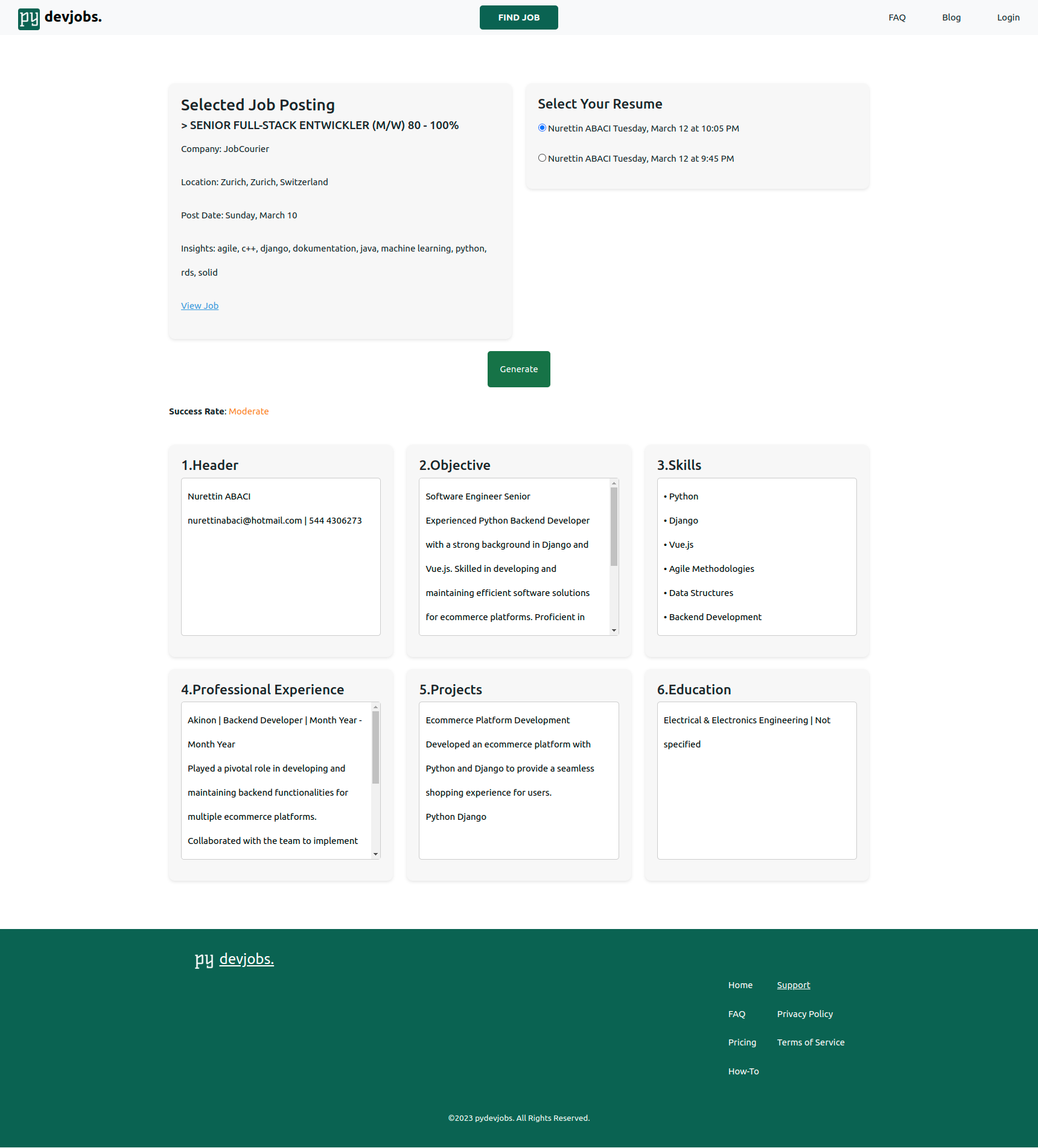 pydevjobs - Land je droombaan met op maat gemaakte CV's op een klik! media 5