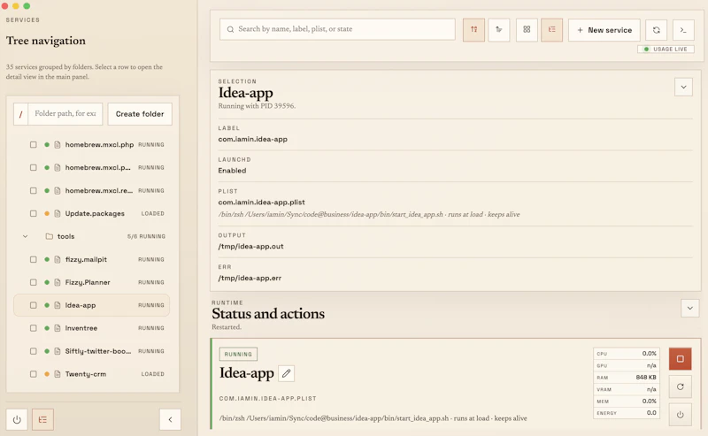 MacOS Launch Control  screenshot 1