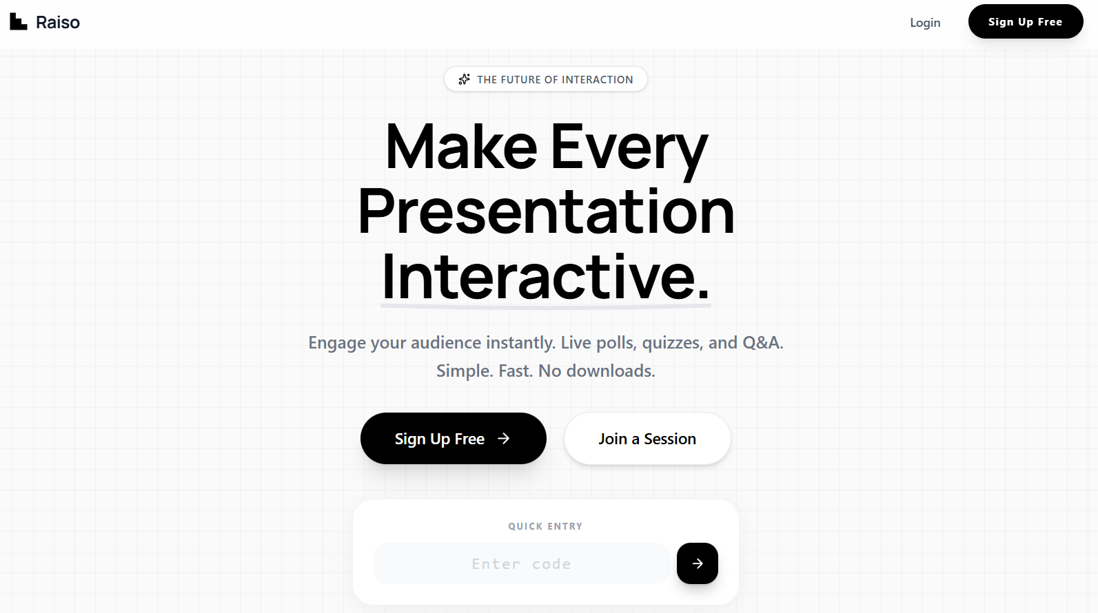 Raiso - Main product screenshot demonstrating key features and user interface