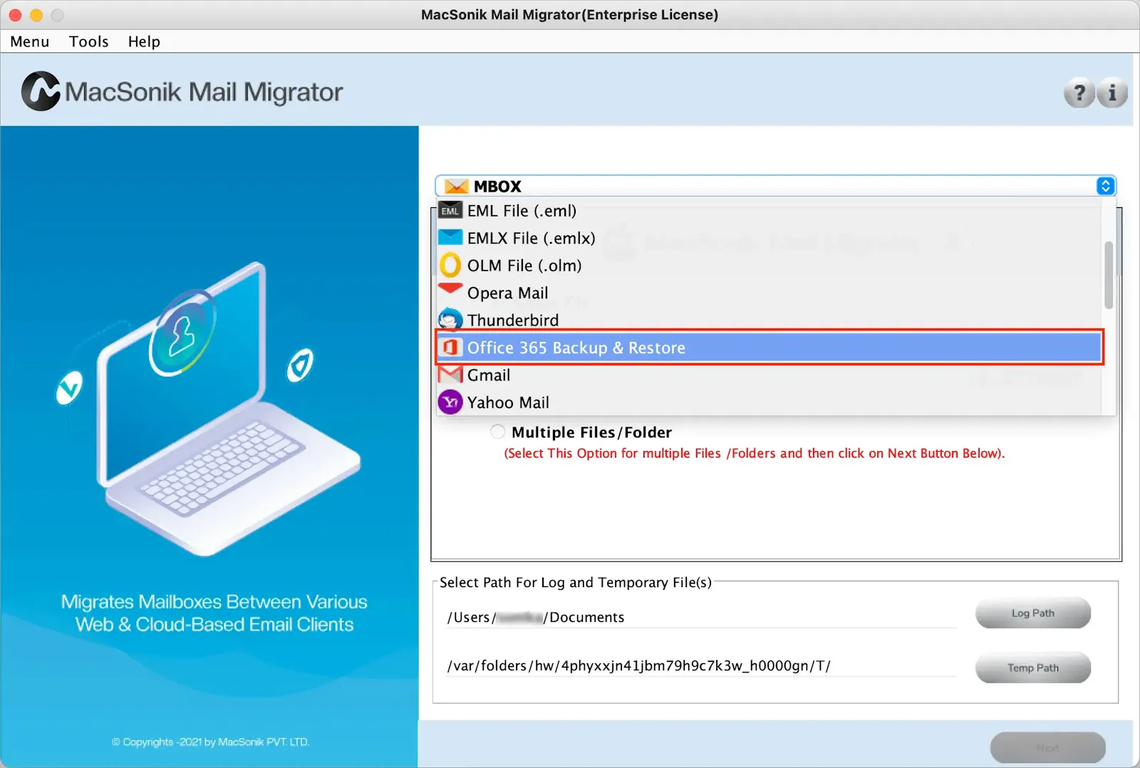 MacSonik Email Migrator screenshot 2