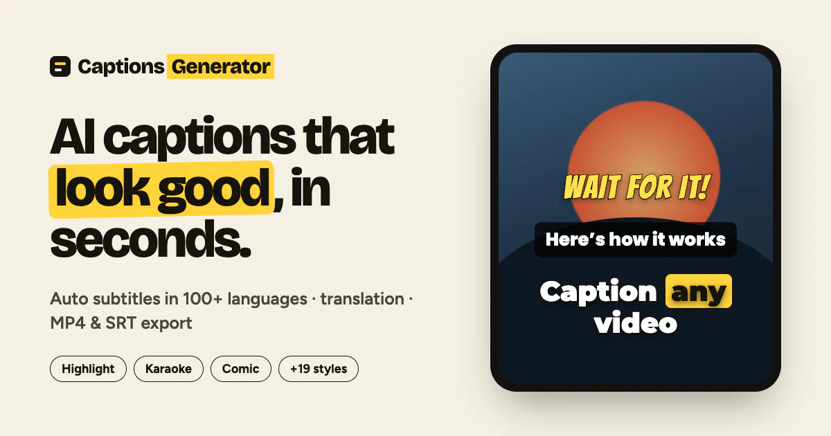 Captions Generator gallery image