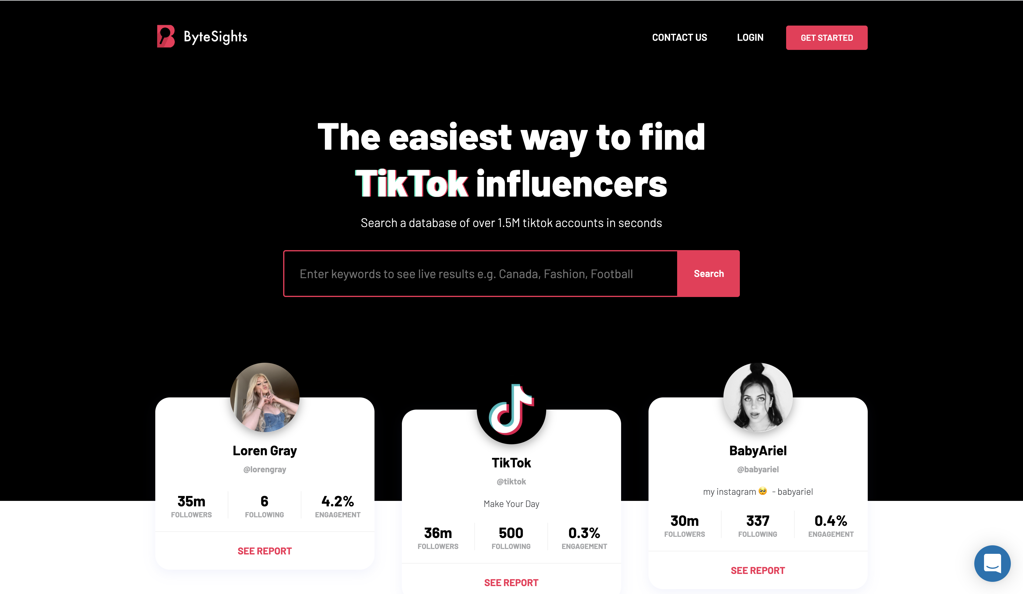 ByteSights - Find TikTok Influencers gallery image