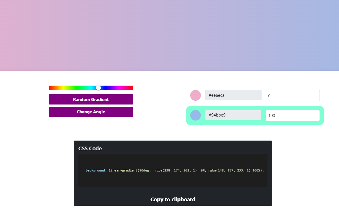 Gerador de gradiente de malha CSS media 2