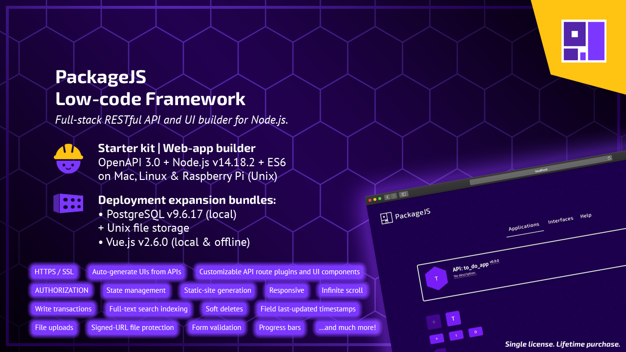 وسائط قالب Marketplace SaaS (مع شريط) - packagejs لـ node.js ، postgresql ، vue.js ، قالب AWS 4