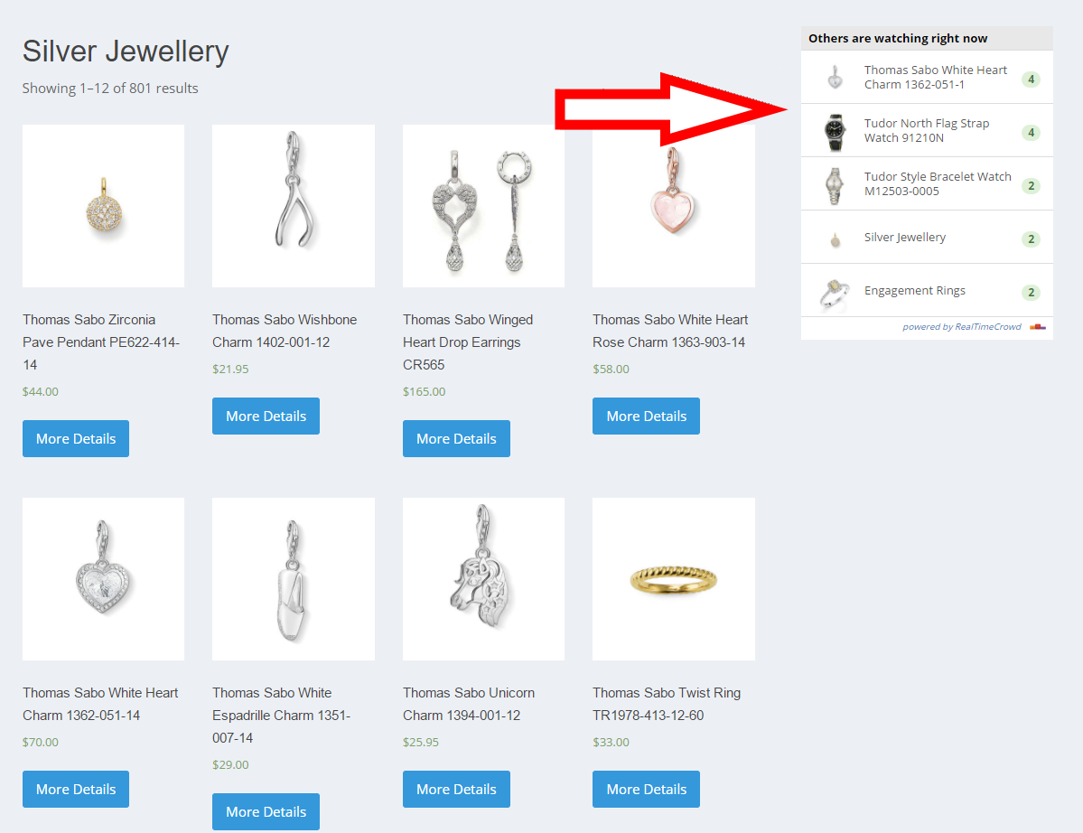 Real-Time crowd for WordPress/WooCommerce gallery image
